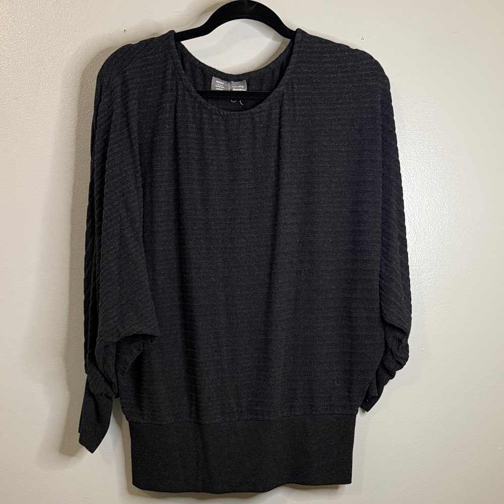 Anthropologie Charcoal Knit Top
